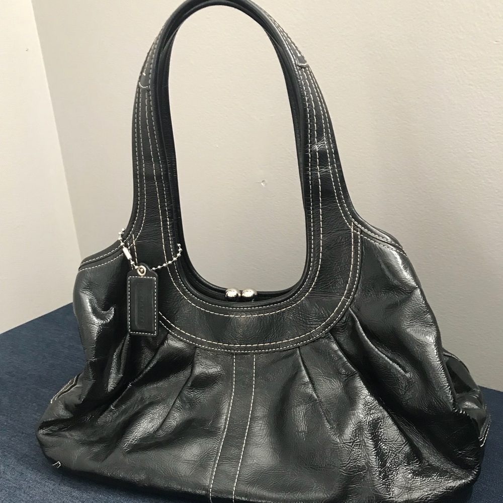 Authentic Patent Leather Coach Bag